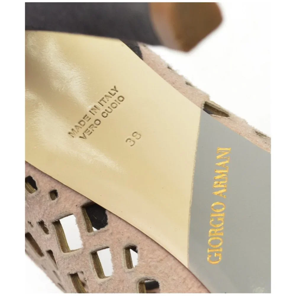 Giorgio Armani High Heel Cutout Open Toe Bootie 38